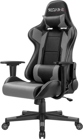 Ігрове крісло Homall, ергономічне офісне крісло (сіре)