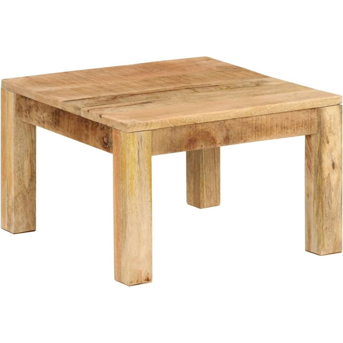 Журнальний столик Журнальний столик Стіл для вітальні Журнальний столик Журнальний столик Дерев'яний стіл Приліжковий столик Чайний столик Вітальня 60x60x35см Масив відновленої деревини (55 x 55 x 35 см, масив дерева манго)
