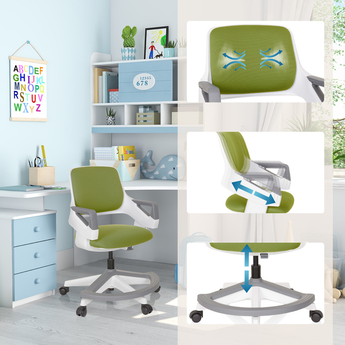 Дитяче крісло KID FLEX сітка оливково-зелена hjh OFFICE