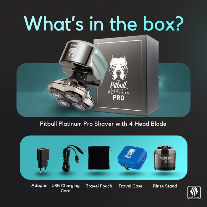 Електричний чоловічий бритва Pitbull Platinum Pro – для мокрого та сухого гоління, преміум-якість