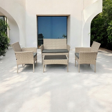 Комплект садових меблів із техноротанга MTG Trade Group, бежевий, 4 предмети