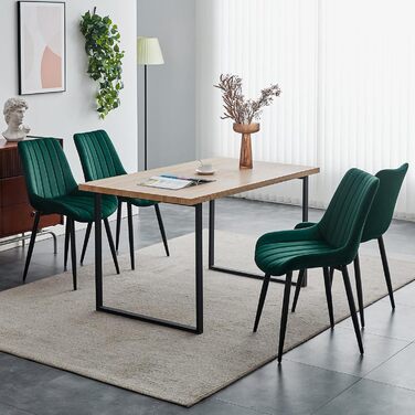Набір з 2-х стільців для їдальні TUKAILAI з штучної шкіри, ергономічні, з металевим каркасом, до 150 кг, для кухні, їдальні та вітальні, коричневі (зелені, велюрові, набір 4 шт.)