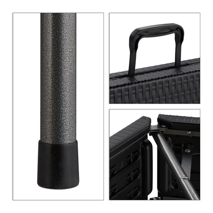 Набір з двох барних стільців Relaxdays, чорний