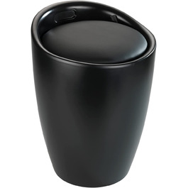 Стілець для ванної кімнати WENKO Candy з місцем для зберігання та збирачем для білизни, ABS-пластик, 20 л, Ø 36 x 50,5 см