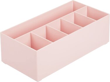 Зберігання косметики для умивальників або туалетних столиків Пластикова коробка для зберігання косметики без бісфенолу А Сучасний косметичний органайзер на 6 відділень Рожевий світло-рожевий