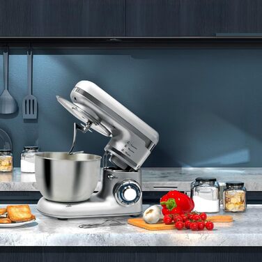 Багатофункціональний місильний робот Avilia для планетарних машин, 4,5 л, 1000 Вт, сталь, сріблястий колір, аксесуари для будь-якої кухні