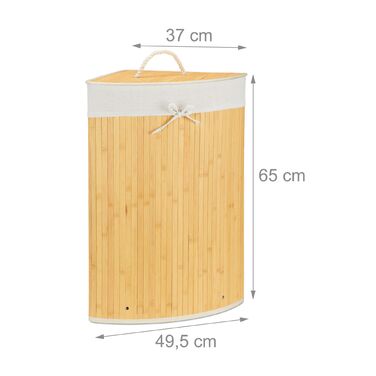 Кошик для білизни Relaxdays з бамбука