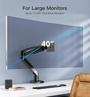 Кріплення для монітора HUANUO, 13-40 дюймів, регульований, USB, VESA 75/100 мм
