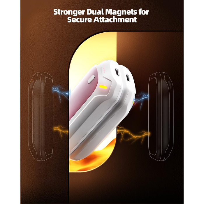 Електричні грілки для рук ColdSky (2 шт), рожеві - багаторазові, портативні, до 12 годин нагріву