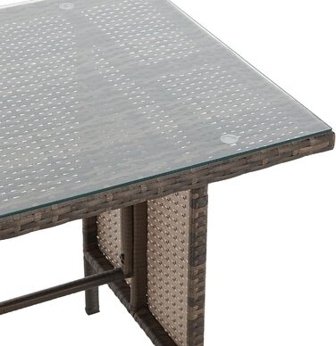 Кутовий диван садовий плетений SVITA Monroe коричневий для тераси та саду з поліротангу