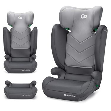 Автокрісло Kinderkraft I-SPARK I-Size 100-150 см (3.5-12 років, 15-36 кг) сіре - безпека та комфорт