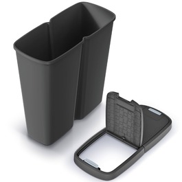 Відро для сміття Duo Сірий/Жовтий 50 л 55x25x57см