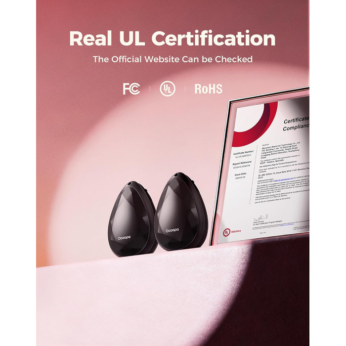 Електричні грілки для рук OCOOPA 2 шт., стильні, у формі діаманта з магнітом, перезаряджувані, для жінок, подарунок на Різдво, для синдрому Рейно, піших прогулянок, кемпінгу, UT4 Rare (чорний)