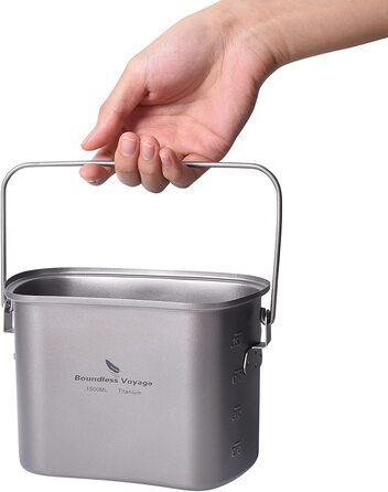 Набір посуду iBasingo Titan Kantine 1500ml/600ml для кемпінгу та відпочинку на природі (Ti2059C)