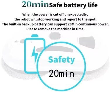 Робот для миття вікон 5600Pa з автоматичним подачею води, для внутрішніх та зовнішніх вікон, з інтелектуальною системою розпізнавання країв, 10 шматків мікрофібри