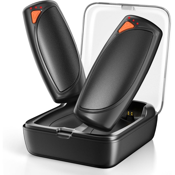 Електричні грілки для рук Lepwings 2 шт. з зарядним кейсом, 14000 mAh, багаторазові, двосторонній нагрів, 3 режими, USB-зарядка, для активного відпочинку взимку, чорний