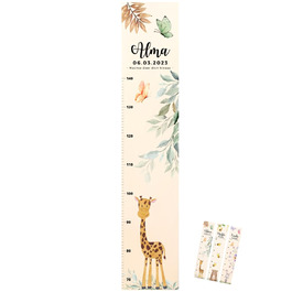 Вимірювальна паличка дитяча дерев'яна - Шкала 70-140см - Прикраса для дитячої кімнати (жираф) 70-140см жираф