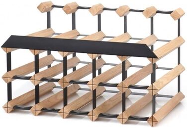 Стильна полиця для вина RAXI™ Show Premium з дуба на 2 пляшки, розкішний дизайн