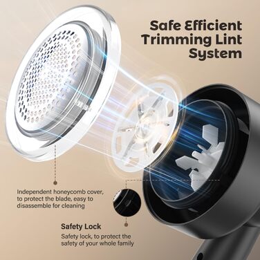 Електричний видалення ворсу для одягу та дому: портативний фетр з 3 лезами та щіткою для чищення