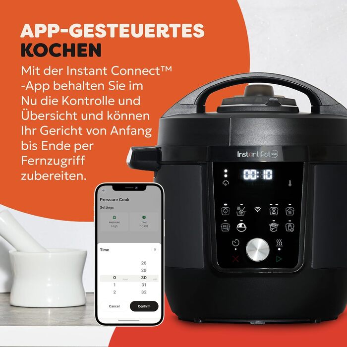 Instant Pot Plus 9-в-1: Мультиварка з Wi-Fi, 5.7 л, нержавіюча сталь