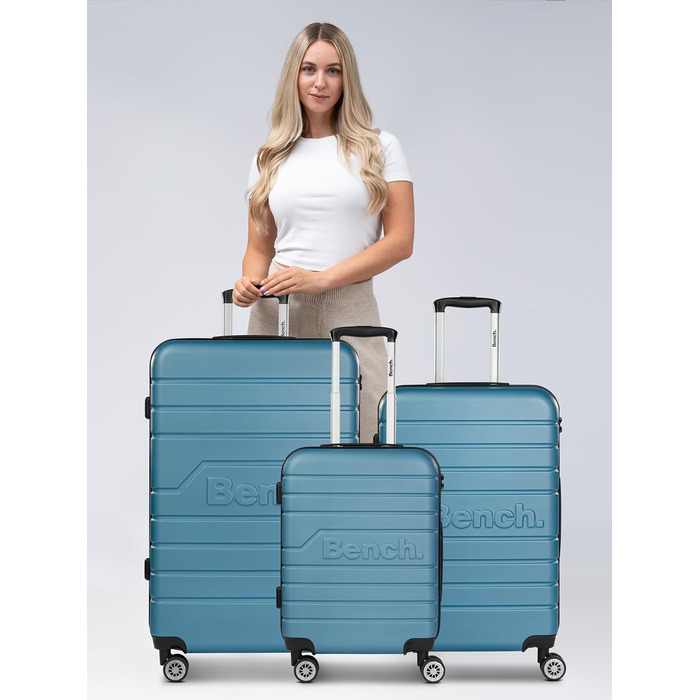 Набір валіз Bench Hartgepäck Seattle 3-ті, Nordic-blue | ABS, TSA-замок, 4 колеса | Чоловічий/Жіночий