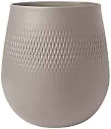 Ваза Villeroy & Boch Manufacture Collier Taupe, 23 см, кераміка, преміум-якість