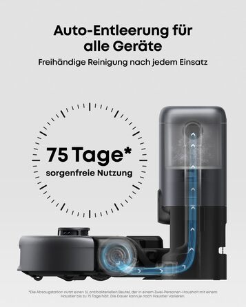 Робот-пилосос eufy HydroJet з функцією миття, 20000Pa, Turbo-сила всмоктування, щітки DuroSpiral, CornerRover для кутів, станція All-in-One, для тварин та дітей (E20)