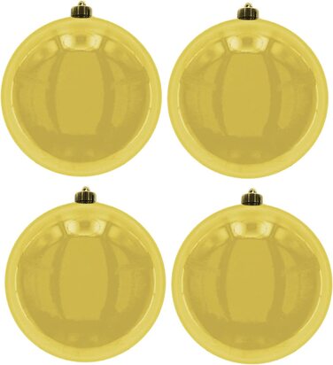 Різдвяні кулі вуличні ялинкові кулі, морозостійкі і стійкі до атмосферних впливів (кулька діаметром 12 см - 4 шт., бордовий)