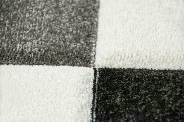 Дитячий автомобільний килим для дитячої кімнати гоночний автомобільний килим з контурним вирізом сірого, білого, чорного кольору, розмір (160x230 см)