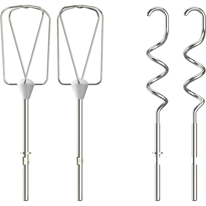 Міксер ручний Krups 3 Mix 4000, 450 Вт, білий/сірий - з насадками для збивання та тіста