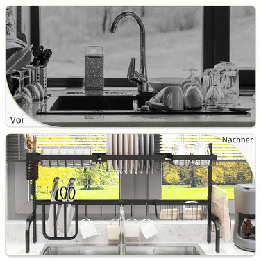 Регульована стійка для полиць, довжина 51-93 см, багато елементів, гнучке компонування, 93 x 30 x 52 см, чорний