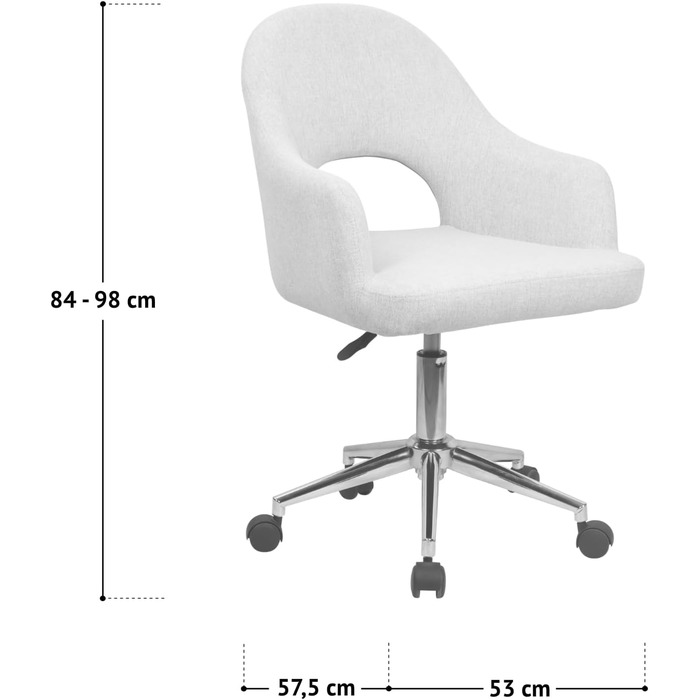 Крісло офісне SVITA Klara (світло-коричневе, тканина)