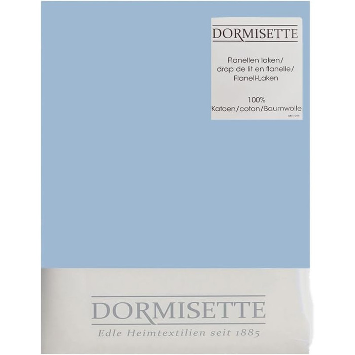 Постільна білизна Dormisette фланелева 160x260 см Сріблясто-сірий 190г/кв.м 100 бавовна (Bleu, 240 x 260 см)