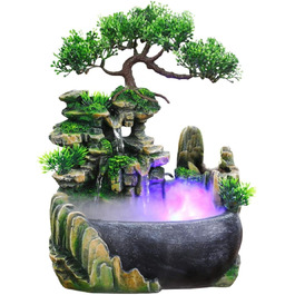 Настільний фонтан, світлодіодний водоспад, настільний фонтан зі зміною кольору, настільний фонтан в приміщенні для імітації декору столу