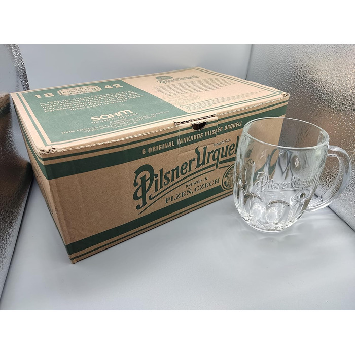 Пивні келихи Pilsner Urquell 0.3л (6 шт) Чехія - для пива, седель, хумпель