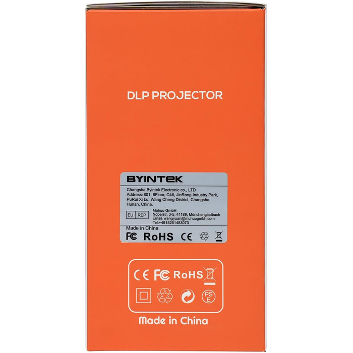 BYINTEK P70 Mini 3D проектор: портативний LED проектор з Wi-Fi, Android 9.0, підтримка 1080P/4K, акумулятор, сумка та штатив (сірий)