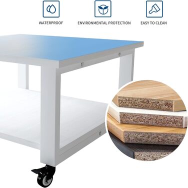 Підставка для принтера Natwind, 50x50x32 см, 2 яруси, з полицею для паперу, на колесах, для дому та офісу