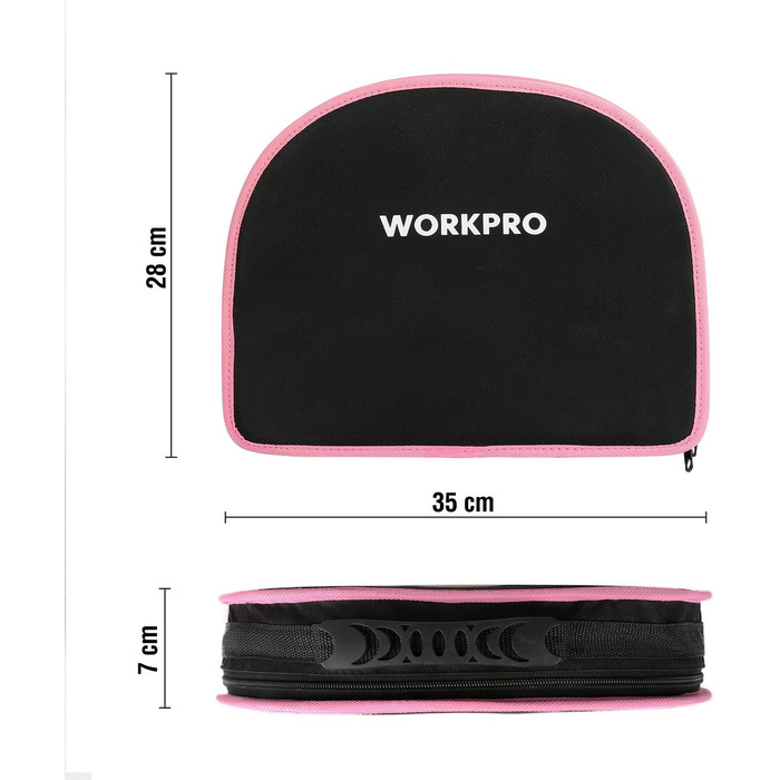 Набір інструментів WORKPRO Pink 103 предмети в сумці для дому та ремонту - ідеальний подарунок для майстра DIY
