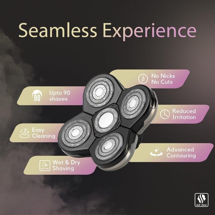 Запасні леза для бритви Skull Shaver Baron (5 голівок) для моделей Pitbull, Palm та Butterfly Kiss, для чутливої шкіри