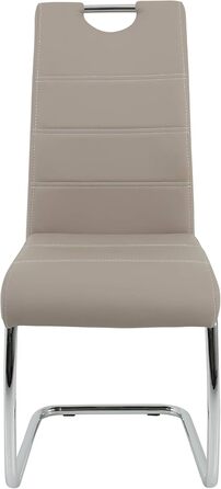 Крісло-гойдалка Hela Tische Flora, кухонне, з металевим каркасом, штучна шкіра, бежеве, 42x57x98 см