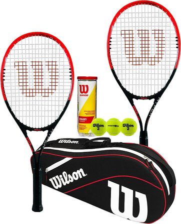 Тенісна ракетка Вілсона Федерера в подвійному комплекті з сумкою для ракетки Wilson Advantage і 3 тенісними м'ячами чемпіонату