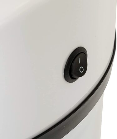 Відро для сміття з нержавіючої сталі Ribelli з датчиком-автоматичне відкривання і закривання-затискне кільце для мішків для сміття - знімна кришка - зі світлодіодною індикацією (Білий, 30 літрів) 30 літрів білого кольору