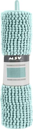 Килимок для ванної кімнати MSV килимок для ванної килимок для душу синель килимок для ванної з високим ворсом 60x90 см- (пастельно-зелений, 60x90 см)