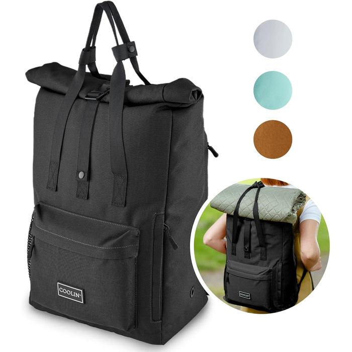 Терморюкзак Coolin' Kühlrucksack 30L: 30 літрів, відділення для охолодження, пляшки, пікнік, пляж, подорожі. Білий (Чорний)