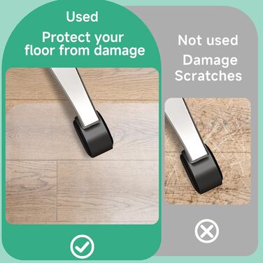 Захисна килимок NATRKE для офісного крісла, 122x92 см, для паркету та ламінату, PVC, прозора підкладка під стілець