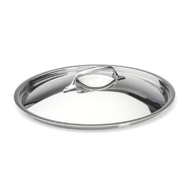 Кришка для каструлі De Buyer зі сталі з чавунною ручкою, діаметр 16 см, срібляста (3709.16N)