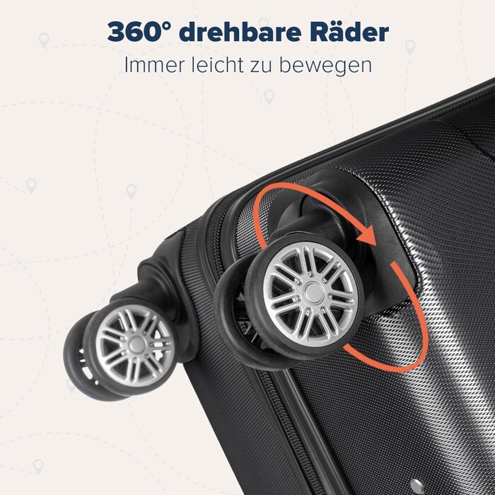 Набір валіз TRVLMORE: 2 валізи (ручна поклажа), чорний колір