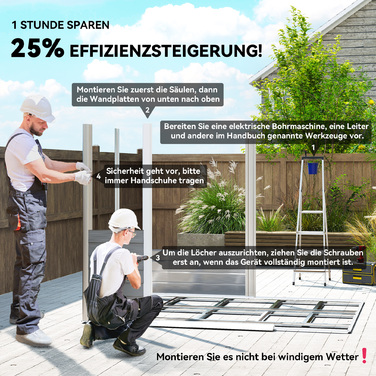 Металевий сарай для інструментів, стійкий до погодних умов та антикорозійний, із замком, розміром 2,40 x 2,06 x 1,98 м, світло-сірий