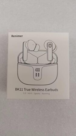 Навушники-вкладиші Bluetooth 5.3, 4 мікрофони, ENC, 40 годин, HiFi, LED, USB-C, водонепроникність IP7, чорний