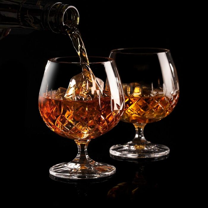 Набір келихів для коньяку Hemswell Kristall Cognacschwenker Set (2 шт) 250 мл – ідеально для коньяку та бренді, Wicklow Design